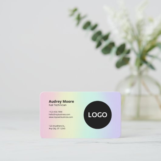 Ontwerpnageltechnicus Visitekaartje (Staand voorkant)