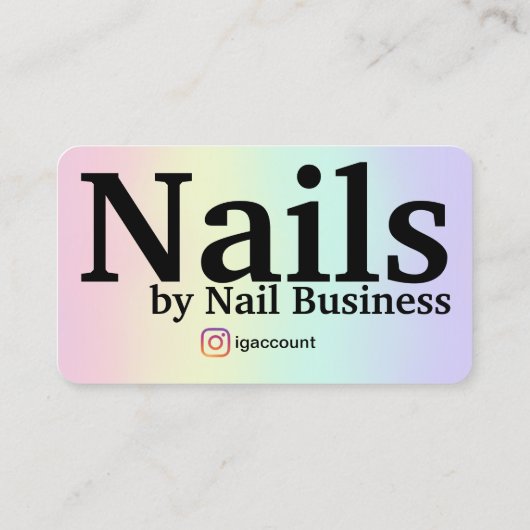 Ontwerpnageltechnicus Visitekaartje (Achterkant)