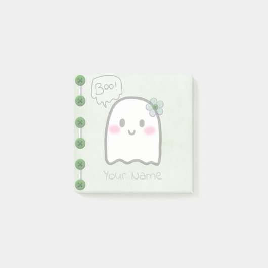 Ontwerpnotities voor Girly Ghost Cute Waterverf Post-it® Notes (Voorkant)