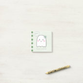 Ontwerpnotities voor Girly Ghost Cute Waterverf Post-it® Notes (Op bureau)