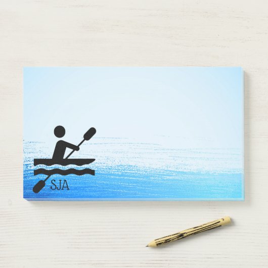 Ontwerpnotities voor kayaking post-it® notes (Op bureau)