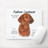 Ontwerpontwerp voor coonhoundhistorie muismat (Met muis)