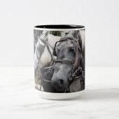 Ontwerppaarden 842 tweekleurige koffiemok (Center)