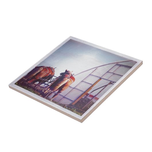 Ontwerppaarden klaar voor gebruik tegeltje (Zijkant)