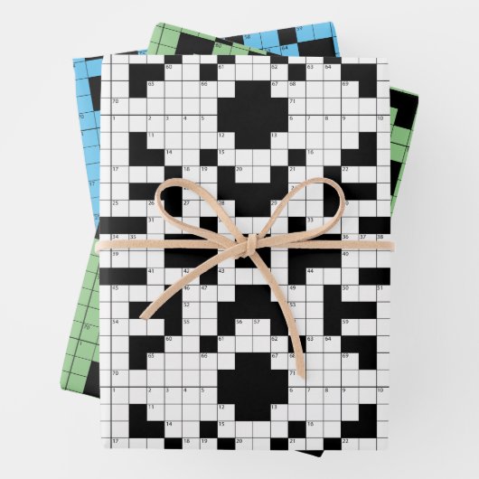Ontwerppakket snijpapier voor kruiswoordpuzzels inpakpapier vel (In situ)