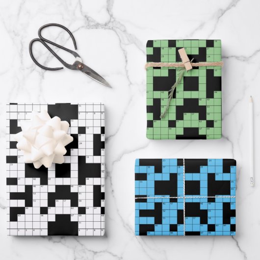 Ontwerppakket snijpapier voor kruiswoordpuzzels inpakpapier vel (Voorkant)