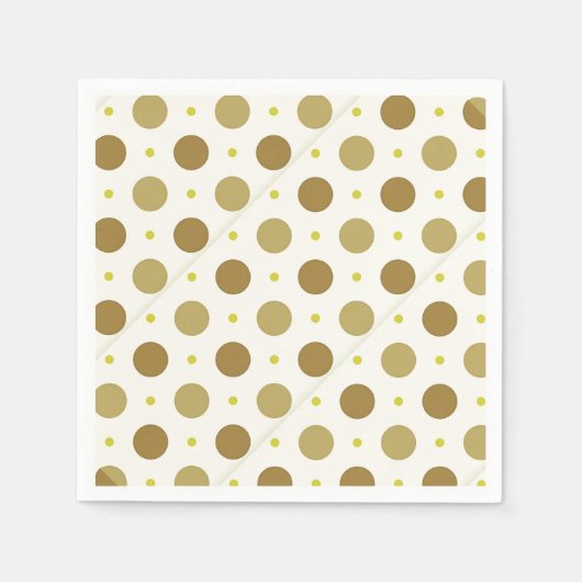Ontwerppapier voor bruine pokadots servetten (Voorkant)