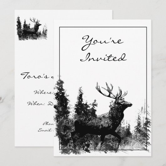  ontwerppartij uitnodigt kaart (Voorkant / Achterkant)