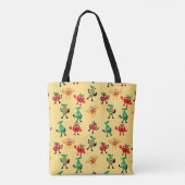 Ontwerppatronen met een schattig karakter tote bag (Achterkant)