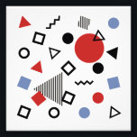 Ontwerppatroon Retro Memphis Foto Afdruk<br><div class="desc">Geometrisch patroon geïnspireerd door de stijl Memphis.</div>