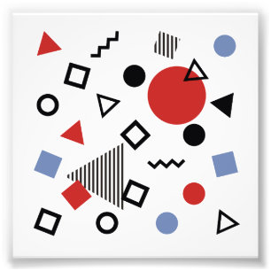 Ontwerppatroon Retro Memphis Foto Afdruk