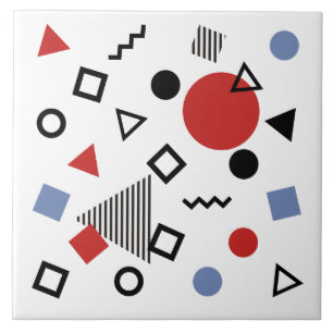 Ontwerppatroon Retro Memphis Tegeltje