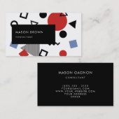 Ontwerppatroon Retro Memphis Visitekaartje (Voorkant / Achterkant)