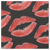 Ontwerppatroon rode lips stof (Close Up)