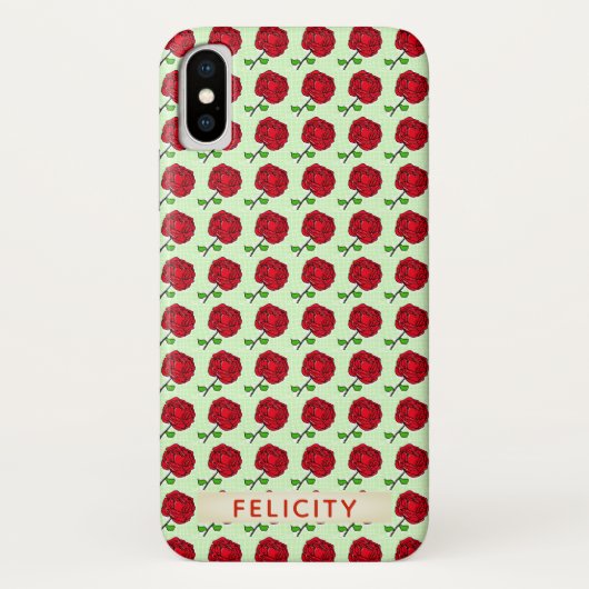 Ontwerppatroon van Rozen Case-Mate iPhone Case (Achterkant)