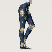 Ontwerppatroon van zon en halve maan leggings (Rechts)