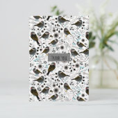 Ontwerppatroon voor zoete en cichorei bedankkaart (Staand voorkant)