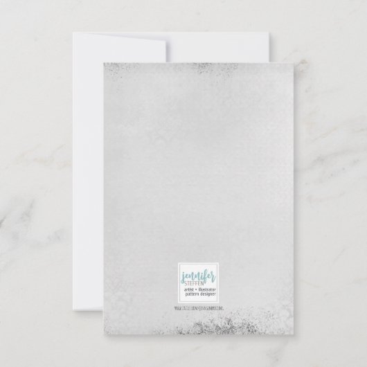 Ontwerppatroon voor zoete en cichorei bedankkaart (Achterkant)