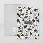 Ontwerppatroon voor zoete en cichorei bedankkaart (Voorkant / Achterkant)