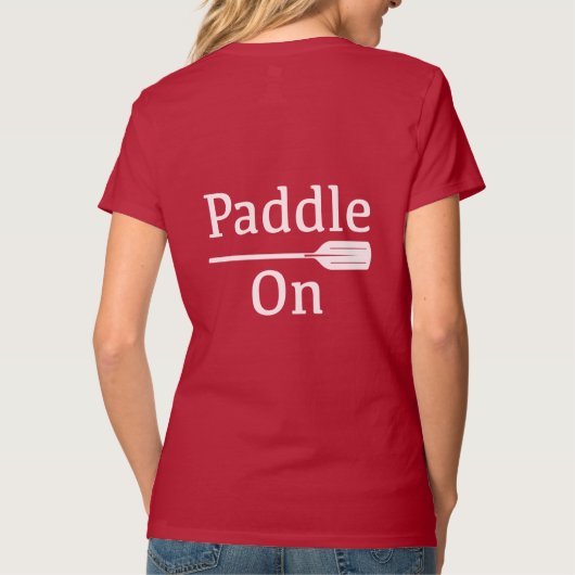 Ontwerppeddel - Vals V-Neck T-Shirt voor vrouwen (Achterkant)