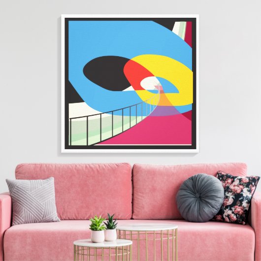 Ontwerppictogram in de Middeleeuwse eeuw Saarinen Canvas Afdruk (Insitu (Woonkamer))