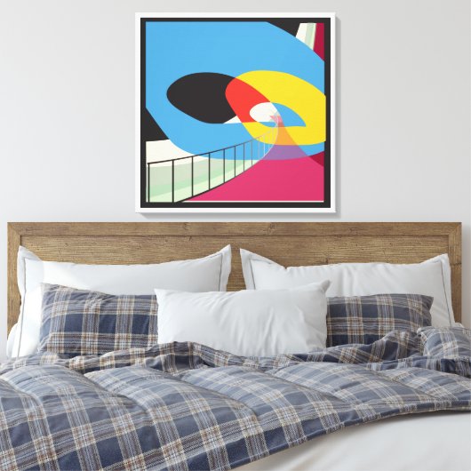 Ontwerppictogram in de Middeleeuwse eeuw Saarinen Canvas Afdruk (Insitu (Slaapkamer))