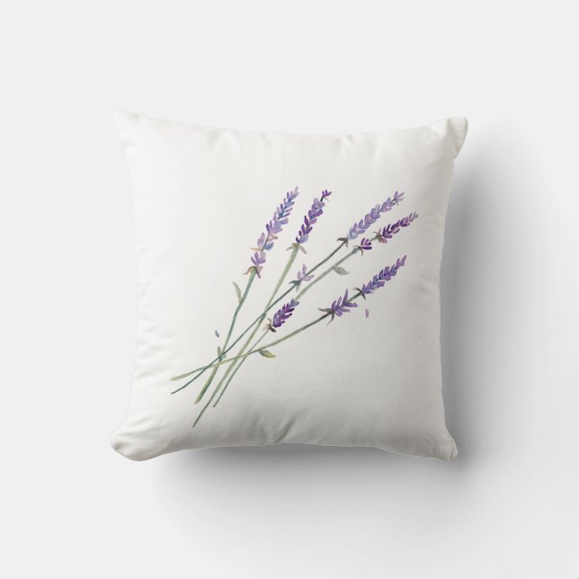 Ontwerppiloot waterverf Lavender Kussen (Voorkant)