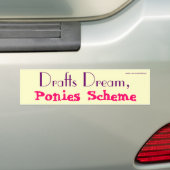 Ontwerpplan voor dromen, fonies bumpersticker (Op auto)