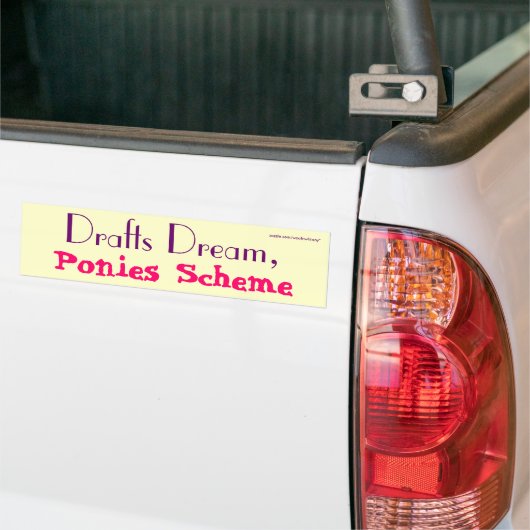 Ontwerpplan voor dromen, fonies bumpersticker (Op Truck)