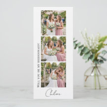 Ontwerpprint van fotostrip voor bruidsmeisje-aanzo