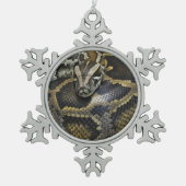 Ontwerpproducten "Royal Python" Tin Sneeuwvlok Ornament (Voorkant)