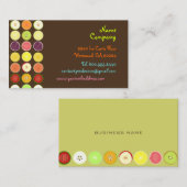 Ontwerpprofielkaarten voor vruchten retro visitekaartje (Voorkant / Achterkant)