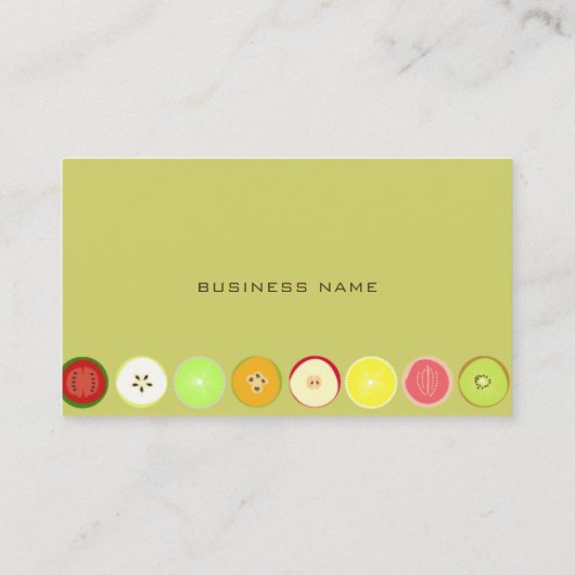 Ontwerpprofielkaarten voor vruchten retro visitekaartje (Achterkant)