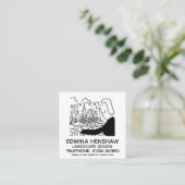 Ontwerppromotie tuin- en landschapsontwerp vierkante visitekaartje (Staand voorkant)