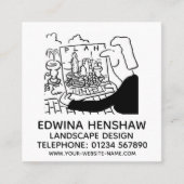 Ontwerppromotie tuin- en landschapsontwerp vierkante visitekaartje (Voorkant)