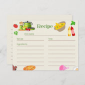 Ontwerprecept voor koken, Kaart (Voorkant / Achterkant)