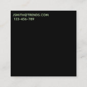 Ontwerpretro-professionele moderne vierkante visitekaartje (Achterkant)