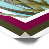 Ontwerpsjaal met geraniums en wilde bloemen. Tren Poster (Hoek)