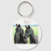 OntwerpSleutelhanger voor zwarte paarden Sleutelhanger (Voorkant)