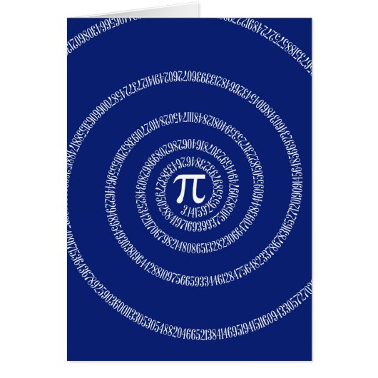 Ontwerpspiraal voor Pi op Navy Blue (Voorkant)