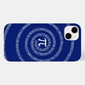 Ontwerpspiraal voor Pi op Navy Blue Case-Mate iPhone Case (Achterkant (horizontaal))