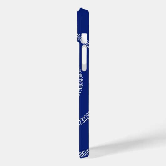 Ontwerpspiraal voor Pi op Navy Blue Case-Mate iPhone Case (Achterkant / Links)