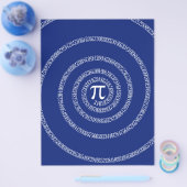 Ontwerpspiraal voor Pi op Navy Blue Flyer (Enkel)