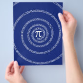 Ontwerpspiraal voor Pi op Navy Blue Flyer (Hand)