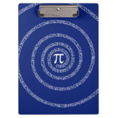 Ontwerpspiraal voor Pi op Navy Blue Klembord (Voorkant)