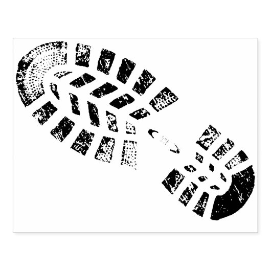 Ontwerpstempel voor voetafdruk rechts rubberstempel (Afrduk)