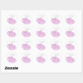 Ontwerpstickers met zachte roze kaars ronde sticker (Vel)