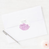 Ontwerpstickers met zachte roze kaars ronde sticker (Envelop)