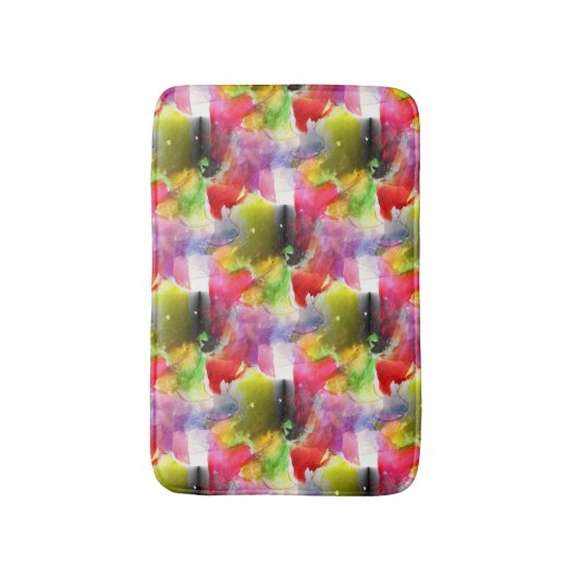 Ontwerpstructuur rode, gele waterverf badmat (Voorkant Verticaal)