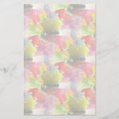 Ontwerpstructuur rode, gele waterverf briefpapier (Voorkant)